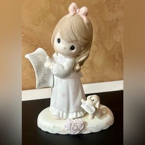 Precious Moments Growing In Grace Age 15 Porcelain Figurine 272663B from 2001